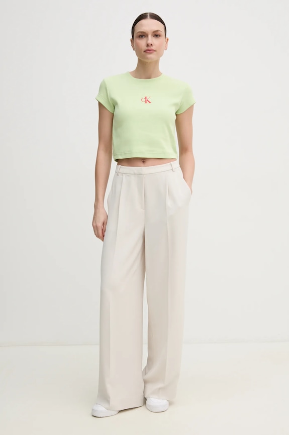 Calvin Klein Jeans t-shirt da donna LV047AB802 verde SS26