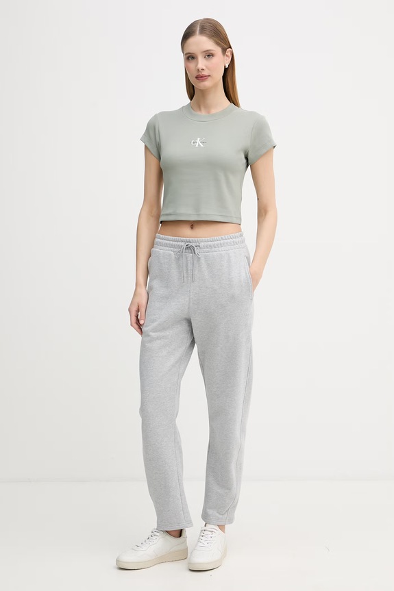Calvin Klein Jeans t-shirt damski LV047AB802 zielony SS26