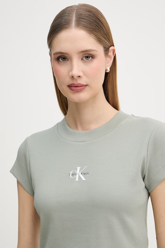 Calvin Klein Jeans t-shirt damski zielony LV047AB802