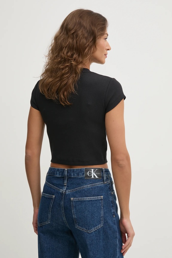 Oblečenie Calvin Klein Jeans tričko dámske LV047AB802 čierna