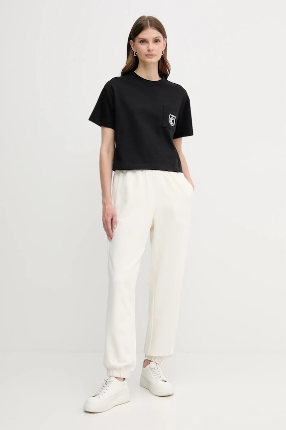 Bavlněné tričko Calvin Klein Jeans LV047B847G černá SS25