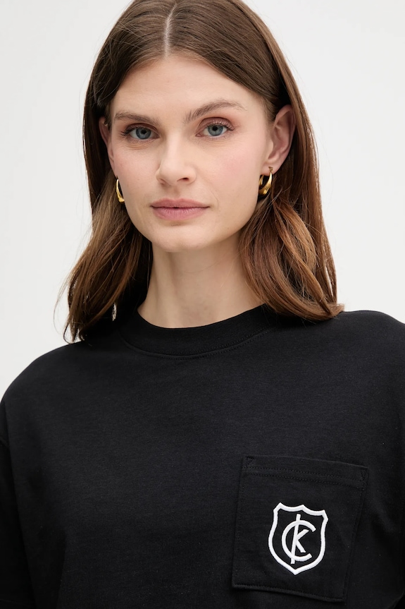 Bavlněné tričko Calvin Klein Jeans černá LV047B847G