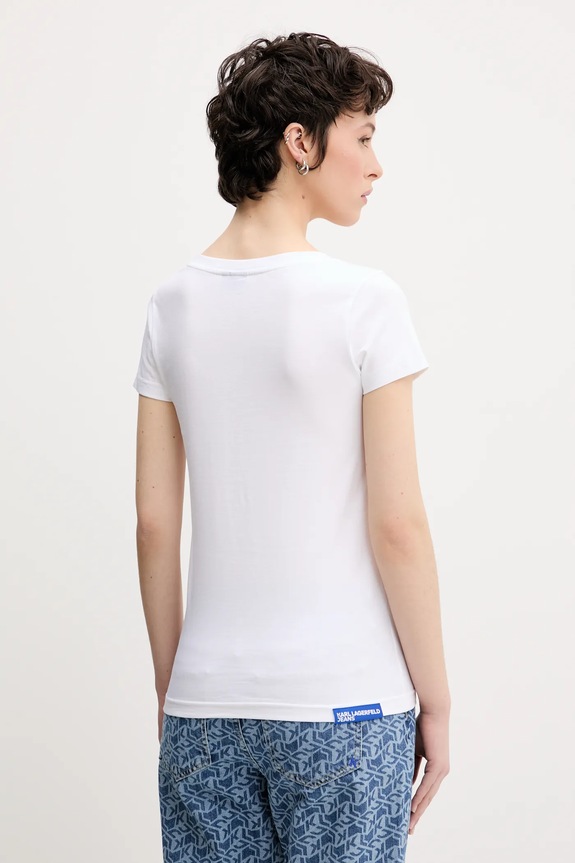 Odjeća Majica kratkih rukava Karl Lagerfeld Jeans A2W17097 bijela