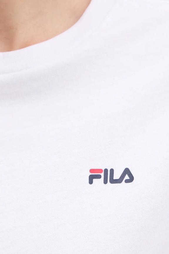 Bavlněné tričko Fila Lignano FAW1053 bílá