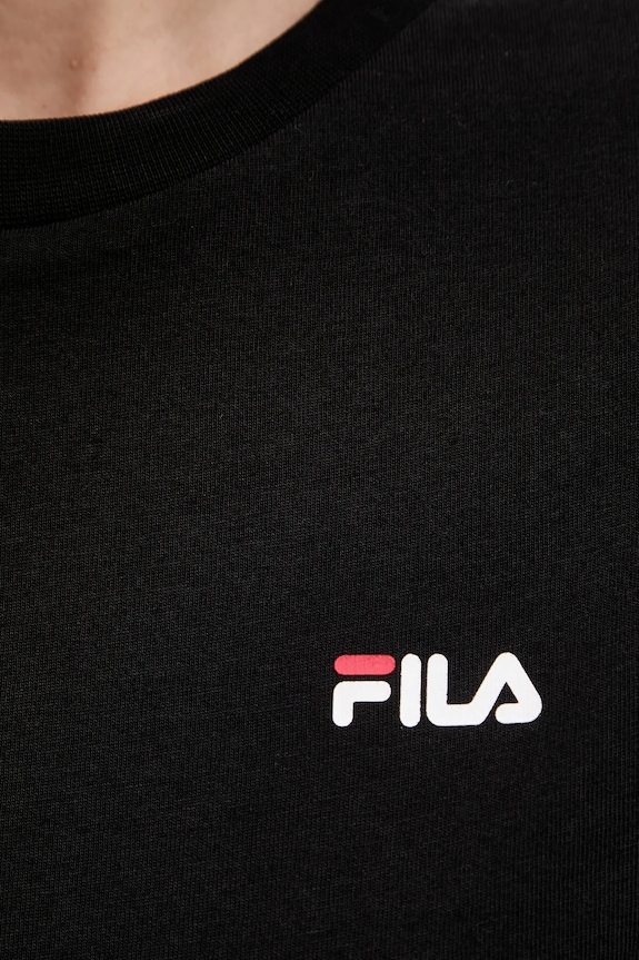 Bavlněné tričko Fila Lignano FAW1053 černá