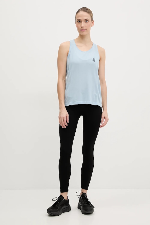 Bežecký top Compressport Singlet ATSW744 modrá SS25