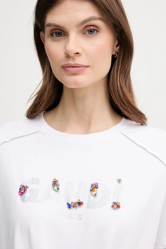 Gaudi t-shirt biały 511BD64026