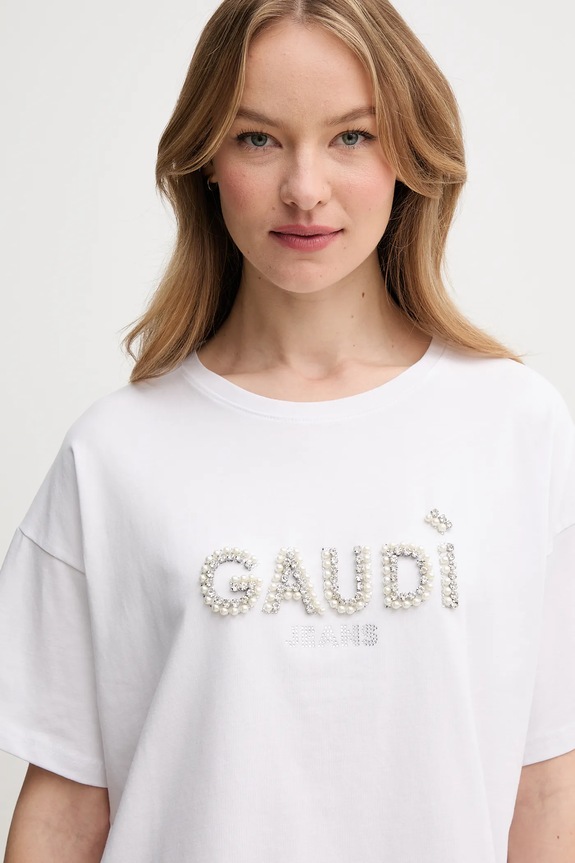 Gaudi t-shirt biały 511BD64030
