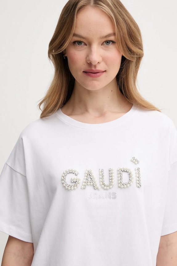 Gaudi t-shirt biały 511BD64030