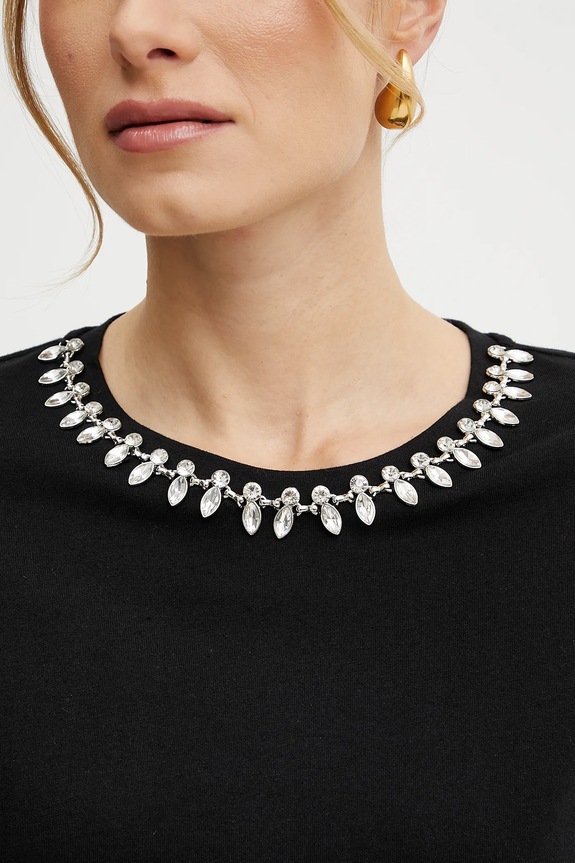 Pamučna majica Morgan DOUTI crna DOUTI