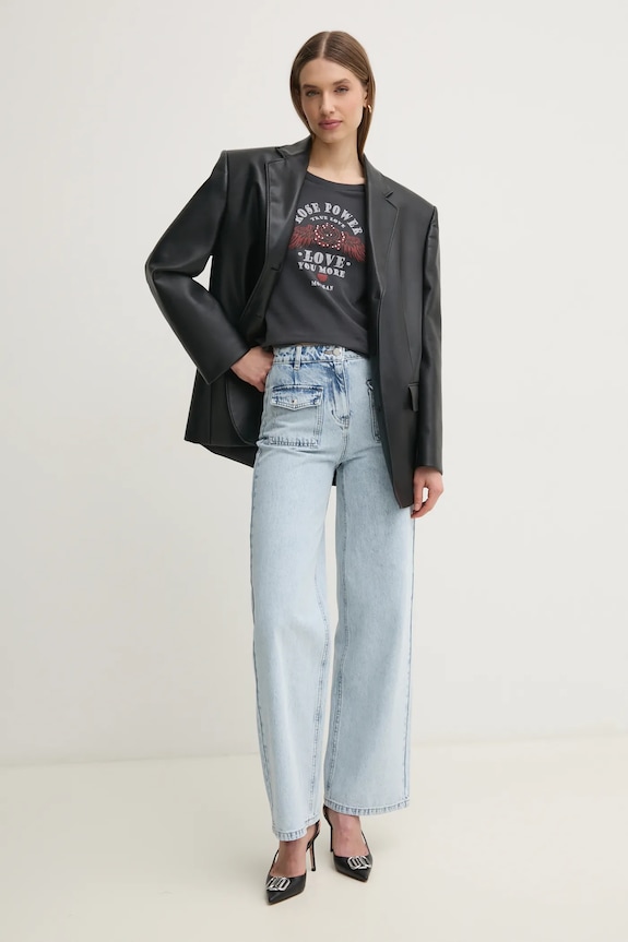 Morgan t-shirt DPOWER DPOWER grigio SS25