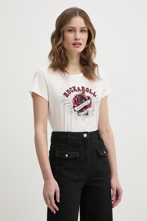 Morgan tricou DREBEL imprimeu bej DREBEL