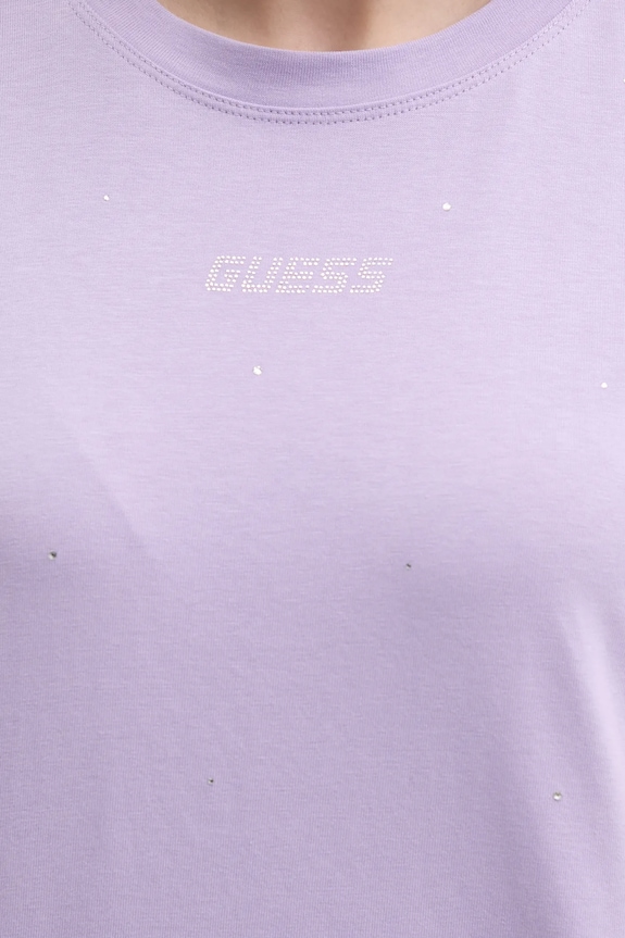 Guess tricou din bumbac PRIMULA V5GI00.I3Z14 violet