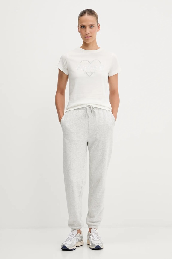 Бавовняна футболка Guess NARCISO V5GI10.K9RM1 бежевий SS26