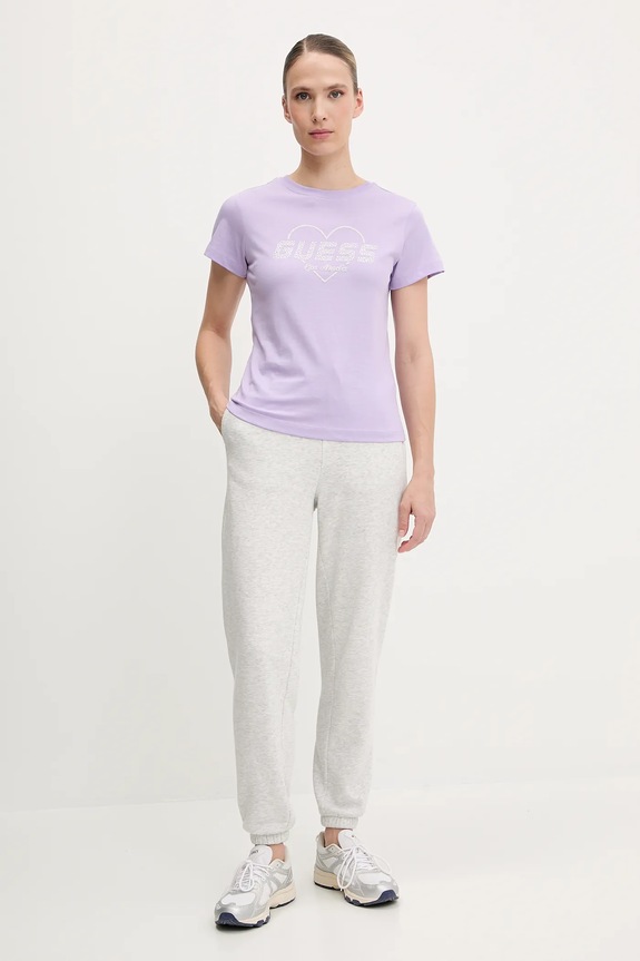 Guess pamut póló NARCISO V5GI10.K9RM1 lila SS26