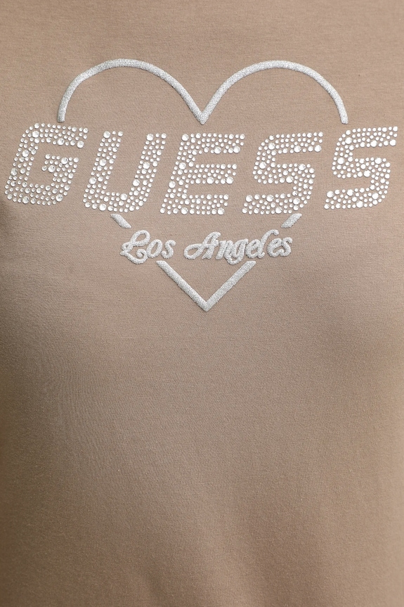 Guess t-shirt bawełniany NARCISO V5GI10.K9RM1 beżowy
