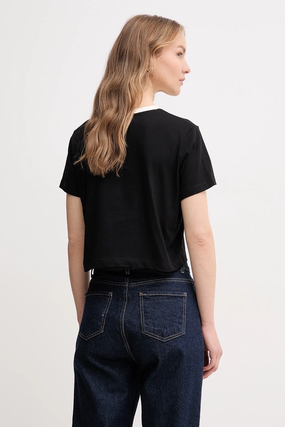 Guess t-shirt bawełniany FILANTA V5GI18.I3Z14 czarny AW25