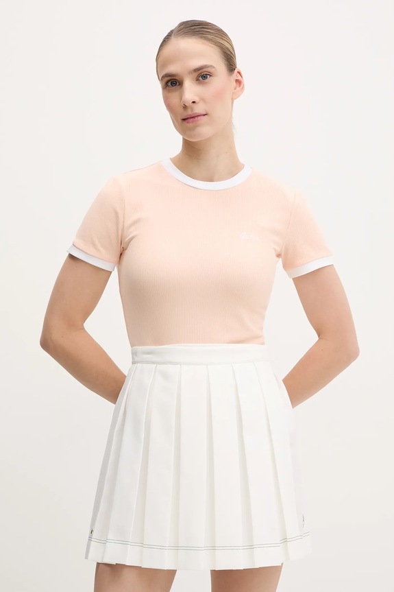 Majica kratkih rukava Guess MARIGOLD natpis narančasta V5GP08.KCRN2