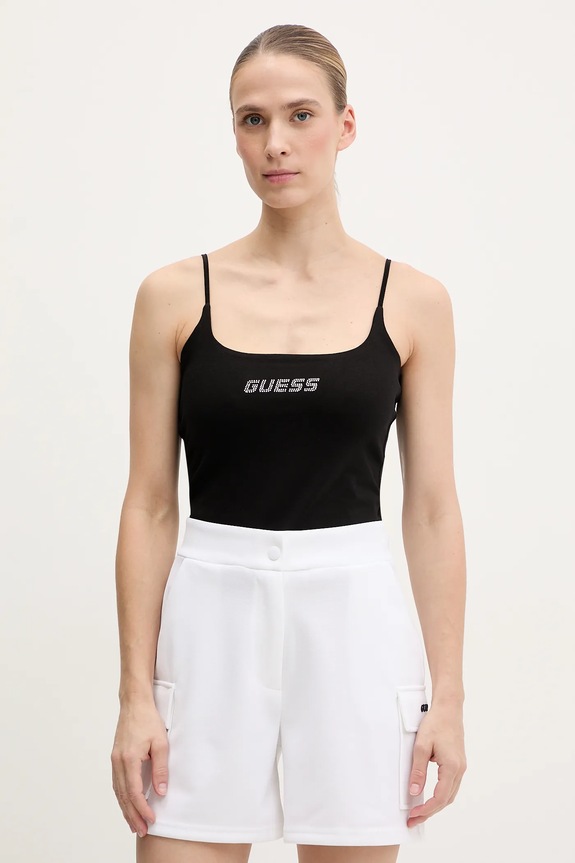 Top Guess ORTENSIA slim μαύρο V5GP22.J1314