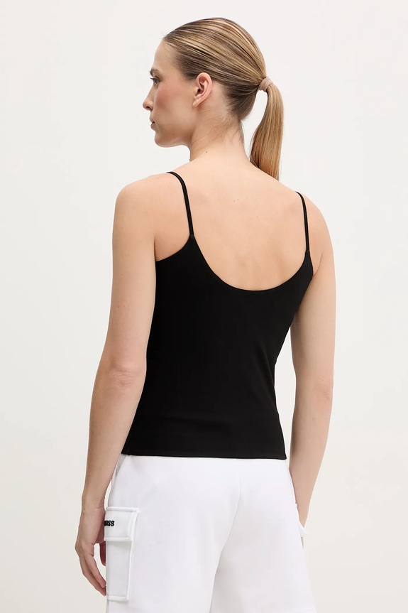 Ρούχα Top Guess ORTENSIA V5GP22.J1314 μαύρο
