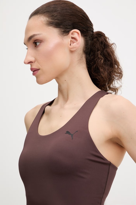 Puma top treningowy Train All Day Essentials brązowy 525889