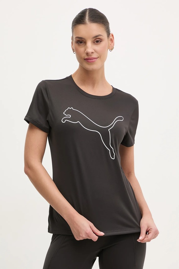 Puma tricou de antrenament Train All Day Essentials print negru 525892
