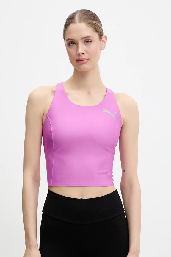 Top za vadbo Z elastanom roza 526646