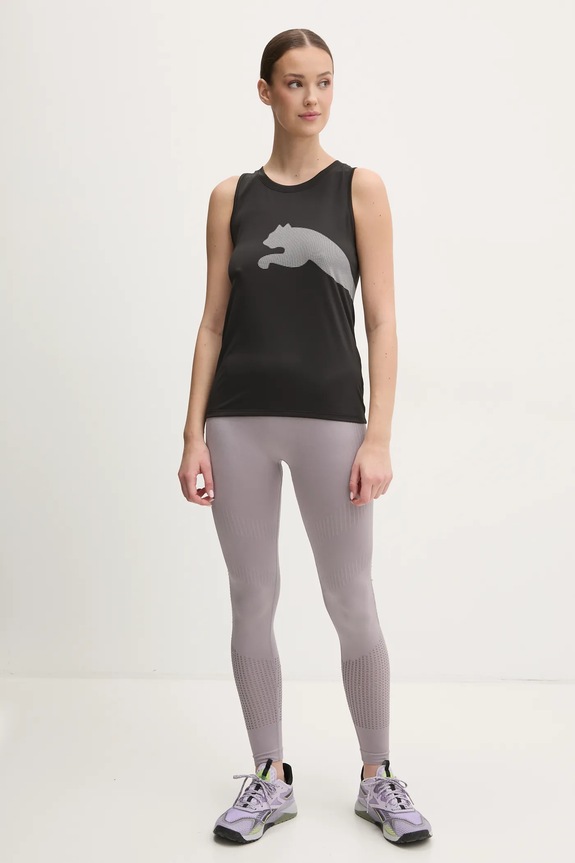 Puma top treningowy Train All Day Big Logo 526672 czarny SS25