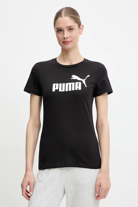 Βαμβακερό μπλουζάκι Puma βαμβάκι μαύρο 631536