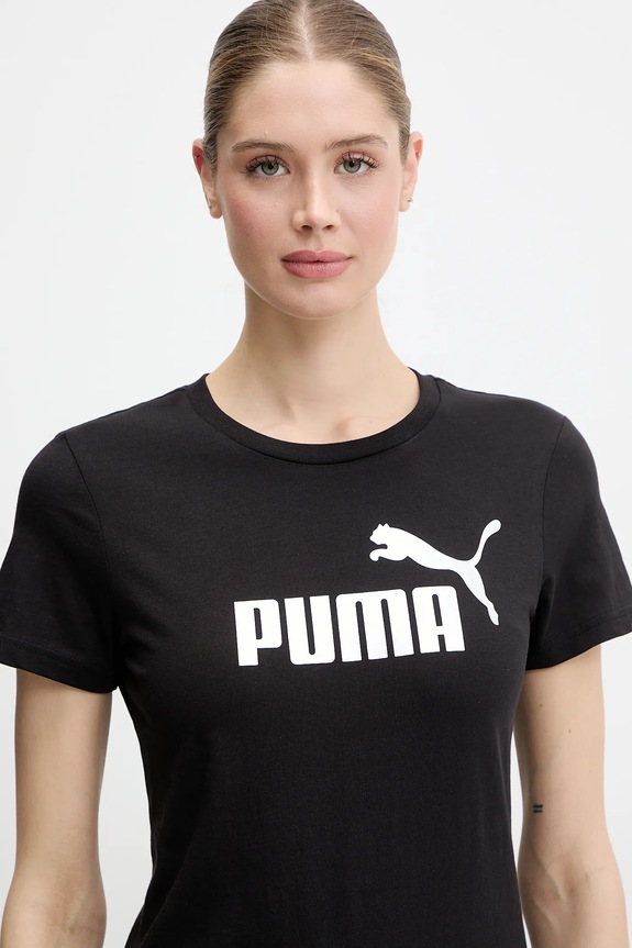Βαμβακερό μπλουζάκι Puma μαύρο 631536