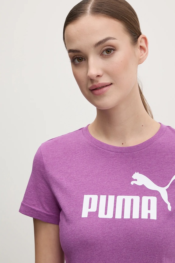 Bavlnené tričko Puma fialová 684969