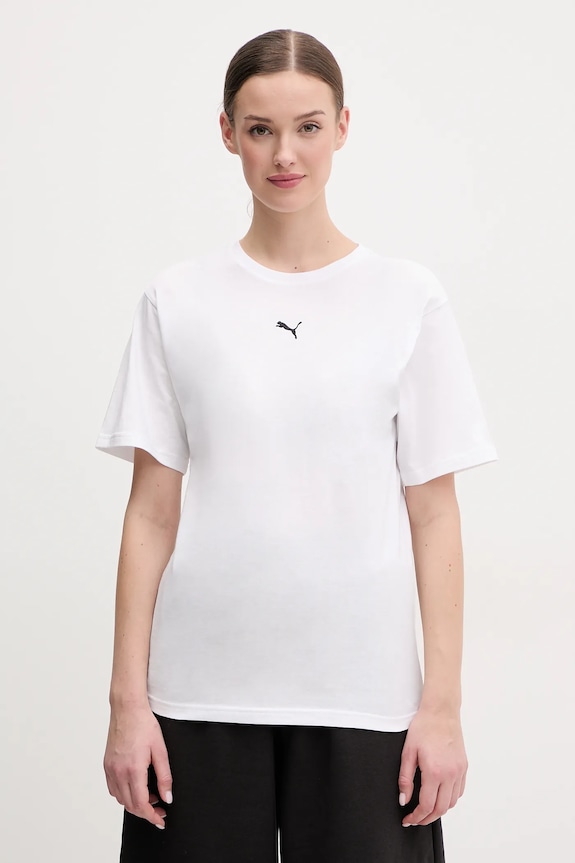 Puma t-shirt női pamut Essential Relaxed pamut fehér 684971