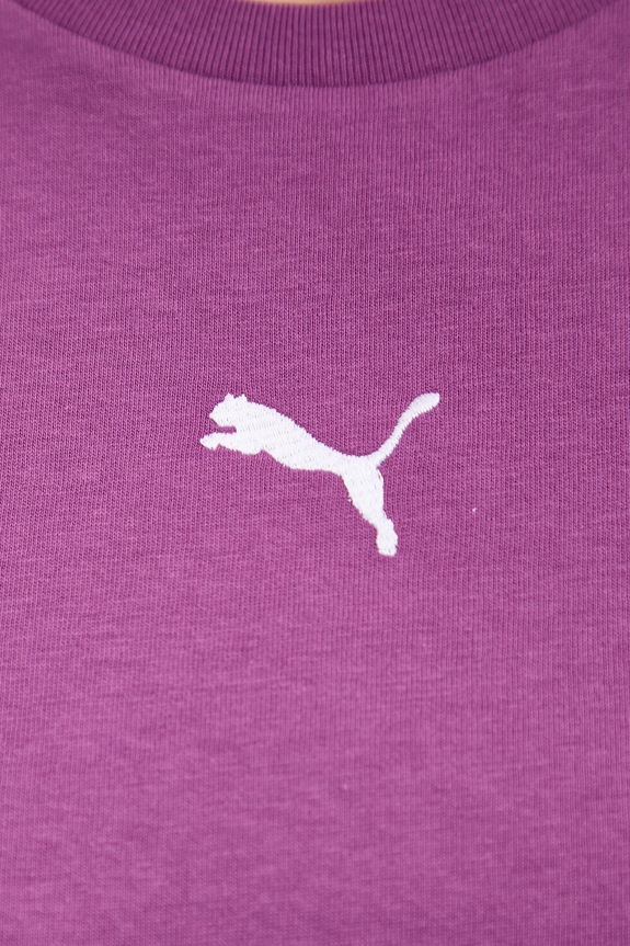 Puma t-shirt damski bawełniany Essential Relaxed 684971 fioletowy