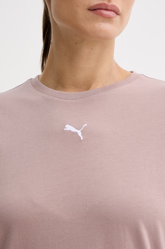 Puma női pamut póló Essential Relaxed 684971 bézs