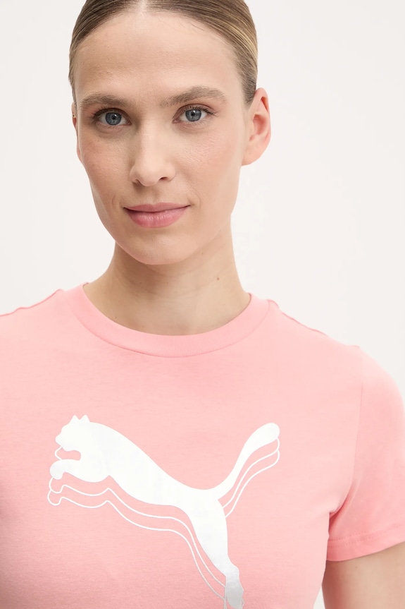 Puma t-shirt bawełniany różowy 684995