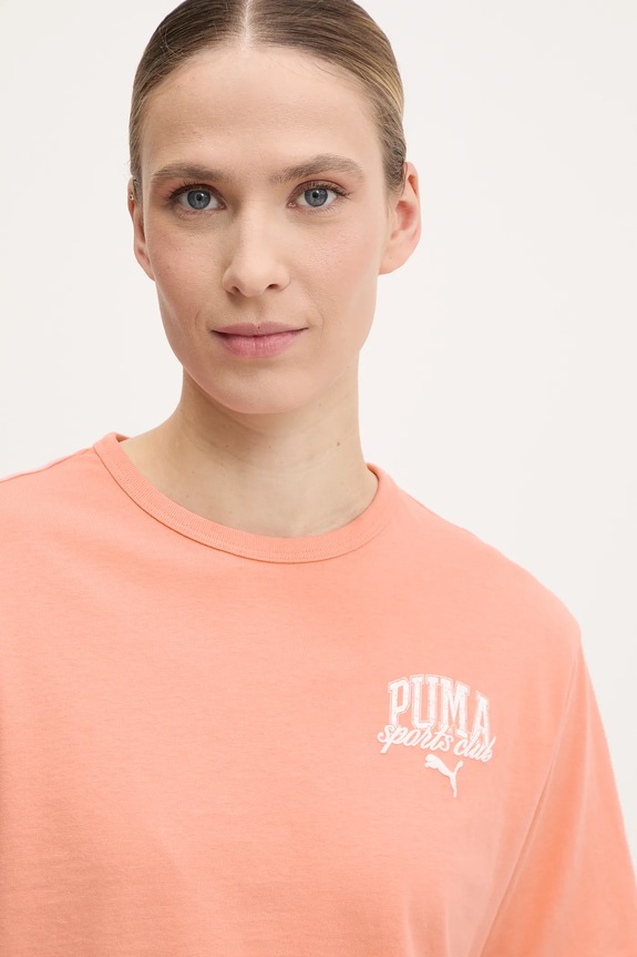 Puma t-shirt bawełniany pomarańczowy 685030