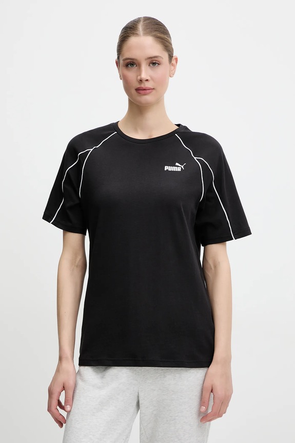 Puma pamut póló pamut fekete 685041.