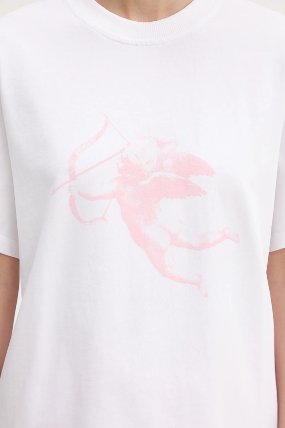 Fiorucci tricou din bumbac White Cupid Print Regular Fit T-Shirt W02SMTSH323CJ01WH09 alb