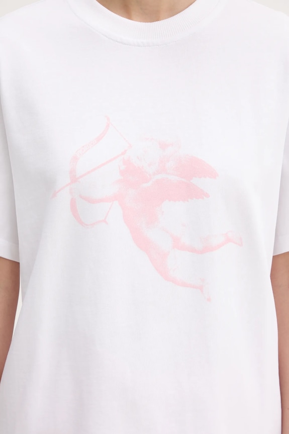 Fiorucci tricou din bumbac White Cupid Print Regular Fit T-Shirt W02SMTSH323CJ01WH09 alb