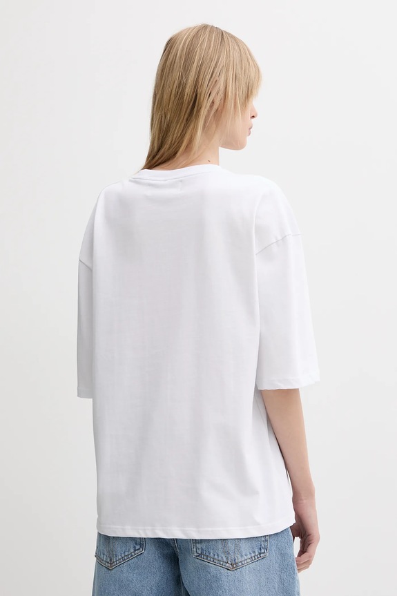 Oblečení Bavlněné tričko Fiorucci White Dreaming of You Print Relaxed Fit T-Shirt W02SMTSH101CJ01WH03 bílá