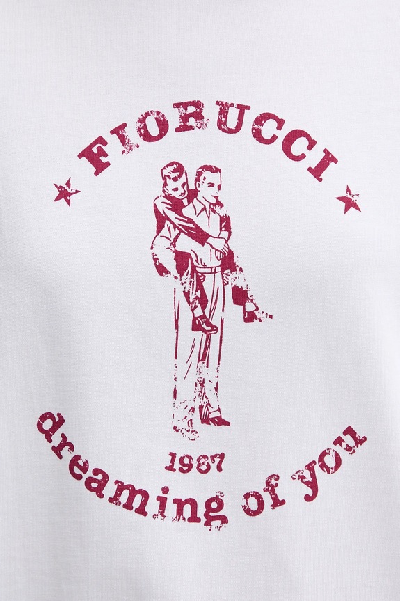 Bavlněné tričko Fiorucci White Dreaming of You Print Relaxed Fit T-Shirt W02SMTSH101CJ01WH03 bílá