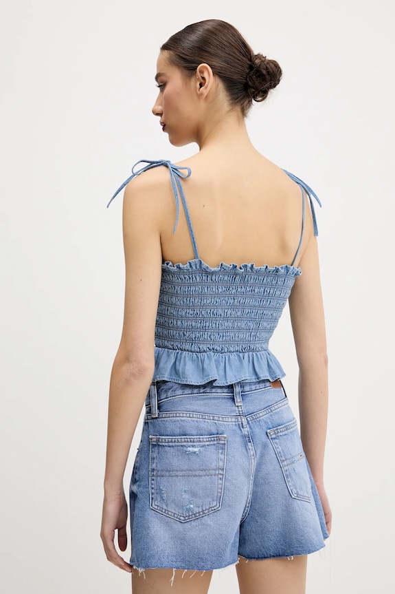 Odjeća Pamučni top Tommy Jeans DW0DW20284 plava