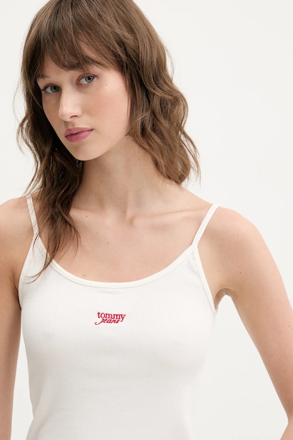 Odzież Tommy Jeans top DW0DW20241 beżowy