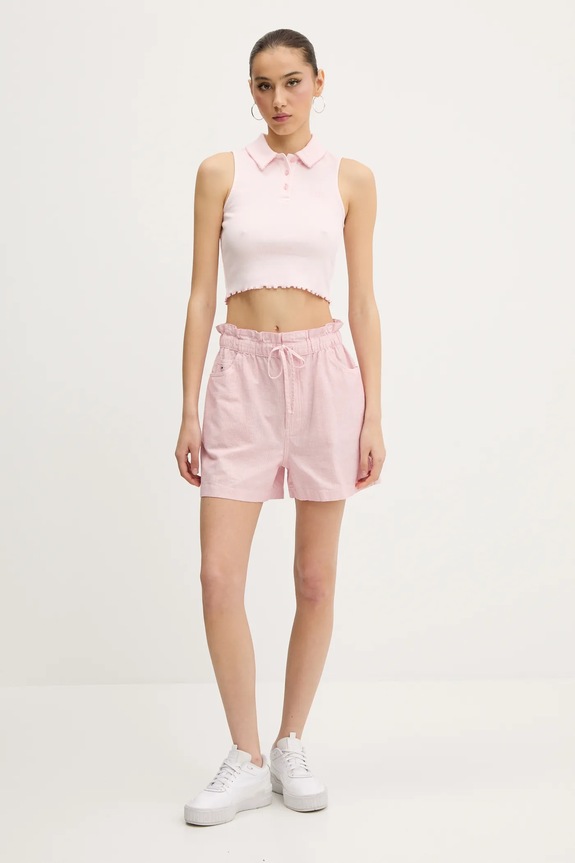 Tommy Jeans top DW0DW20295 rózsaszín SS25