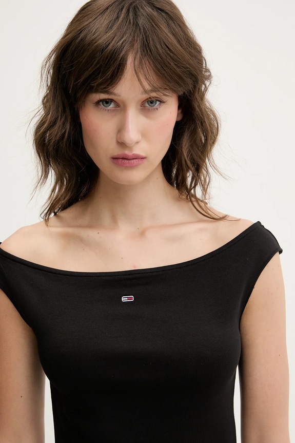 Tommy Jeans top fekete DW0DW20234