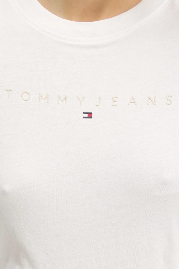Bavlnené tričko Tommy Jeans DW0DW20315 biela