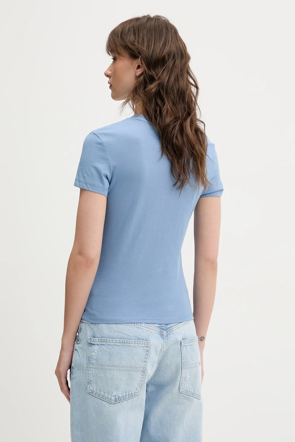Tommy Jeans t-shirt bawełniany DW0DW20315 niebieski SS25