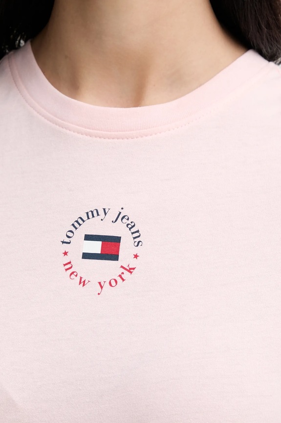 Tričko Tommy Jeans růžová DW0DW20316