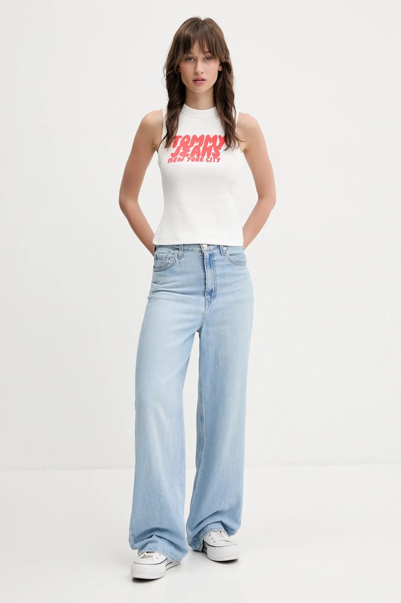 Tommy Jeans top DW0DW21339 biały SS25