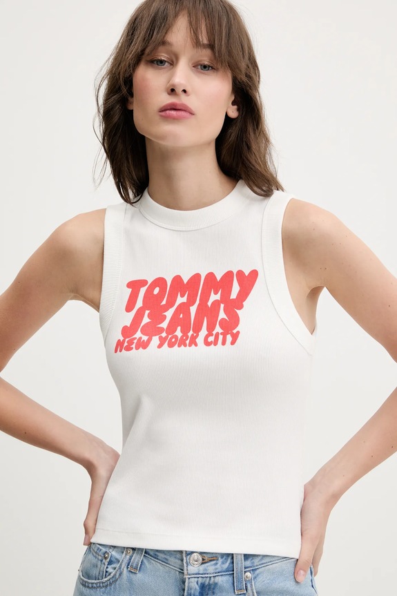 Tommy Jeans top biały DW0DW21339